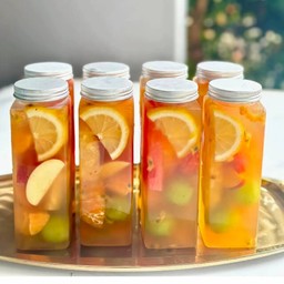 ชาผลไม้สด 500 ml.( fruit tea 🍇🍊🍉)