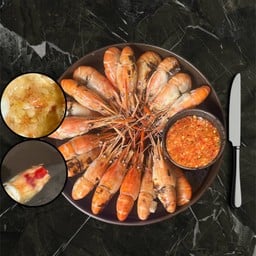 กุ้งเผาผสมหัวมันแก้ว 1 กิโล 15-20 ตัวโล สดจากบ่อ