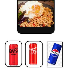 ข้าวราดกระเพราไก่สับ+ไข่ดาว+1 กระป๋อง