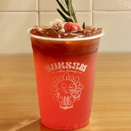 Americano Strawberry Soda - อเมริกาโน่สตรอว์เบอร์รีโซดา