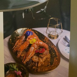 กุ้งลายเสืออบวุ้นเส้น