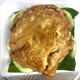 ข้าวไข่เจียวหมูสับราดข้าว