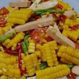 ตำข้าวโพดหมูยอ(ปลาร้า,ไทย)