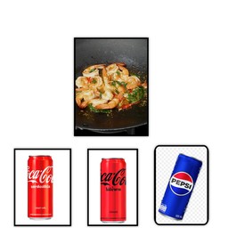 ข้าวราดกระเพรากุ้ง+ไข่ดาว ฟรี1กระป๋อง