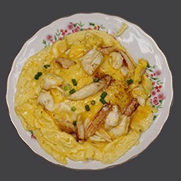 Crab meat scrambled eggs over Rice / ข้าวไข่ข้นปู