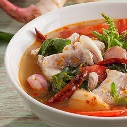 ต้มยำหัวปลาเก๋าน้ำใส ถ้วย