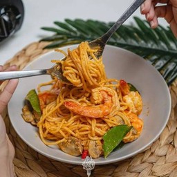 สปาเก็ตตี้ซอสต้มยำกุ้ง