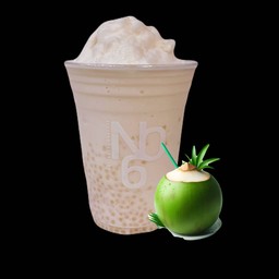 มะพร้าวน้ำหอมนมสดปั่น+สาคู