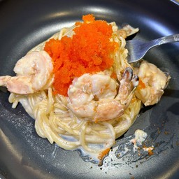 สปาเก็ตตี้ซอสครีมไข่กุ้ง