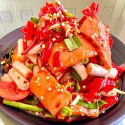 ตำไหลบัวแซลมอนปลาร้า