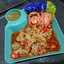 ยำแมงกะพรุนน้ำมันงา พริกเผา