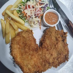 สเต็กไก่คริสปี้ทอดอกไก่