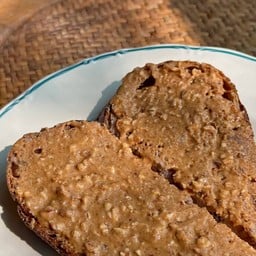 almond butter crunchy on toast