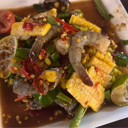 ตำข้าวโพด+กุ้งสด