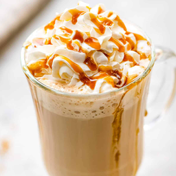 คาราเมลลาเต้ร้อน - hot caramel latte