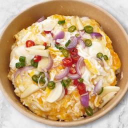 ข้าวไข่ขยี้+พริกน้ำปลา