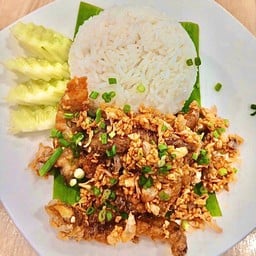 ข้าวทอดกระเทียมกั้ง