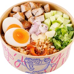 ข้าวขยำน้ำพริกกากเจียว