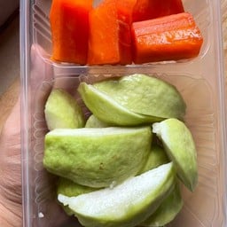 Ripe Papaya + Fresh Guava Ready To Eat