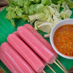 ไส้กรอกนมชมพูวววว (ทอด)