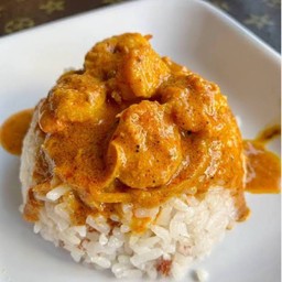 Rice with shrimp curry