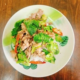 ข้าวแขนงน้ำมันหอย  เลือกเนื้อสัตว์