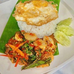 ข้าวกระเพราเอ็นหอยจอบ