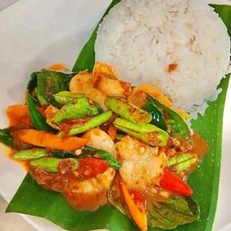 ข้าวพริกแกงเอ็นหอยจอบ