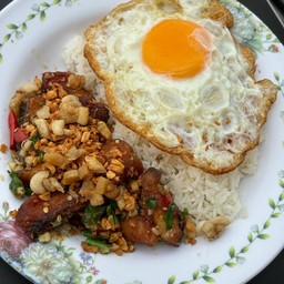 ปลาคั่วพริกเกลือ (ราดข้าว)