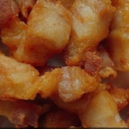 ข้าวหมูสามชั้นทอดกรอบ