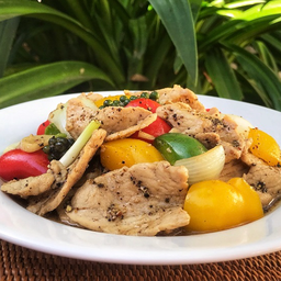 ผัดพริกไทยดำ (กับข้าว)