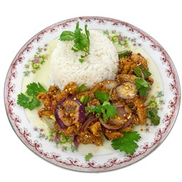 ข้าวยำไก่แซ่บ แซ่บอิหลี