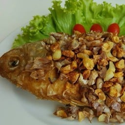 ปลาทับทิมทอดกระเทียม
