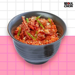 ข้าวผัดซอสโรเซ่แฮมและไส้กรอก