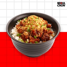 ข้าวไก่ทอดกระเทียมกรอบ