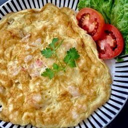 ไข่เจียวกุ้ง(กับข้าว)