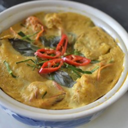ห่อหมกทะเล stream seafood with curry