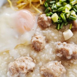 โจ๊กหมูธรรมดา ไข่ลวก