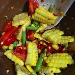 ตำข้าวโพด(ใส่ปลาร้า)
