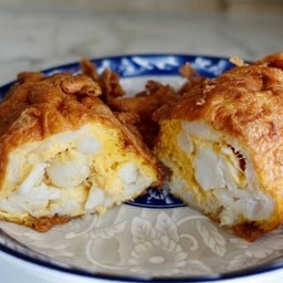 ไข่เจียวปูก้อน crabmeat omelet