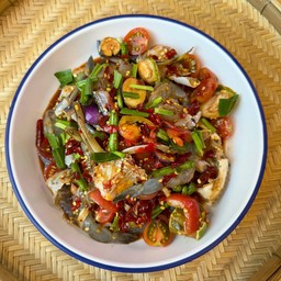 เหลาปูม้ากุ้งสด