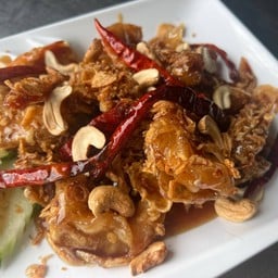 กุ้งแชบ๊วยซอสมะขามเปียก Shrimp fried Temarind Sauce
