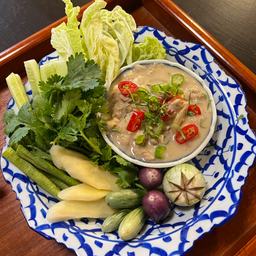 หลนกุ้ง ผักสด