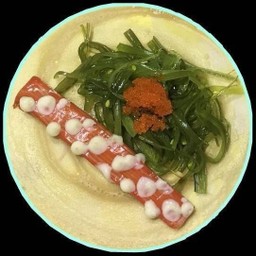 ยำสาหร่าย+ไข่กุ้ง+ปูอัด