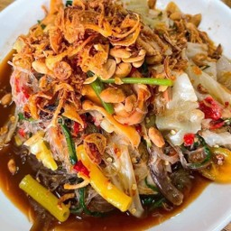 ตำป่าวุ้นเส้น มะกะโรนี