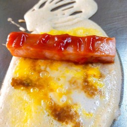 ไส้หมูแฮม+ไข่นก