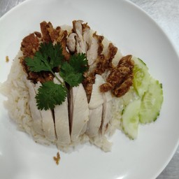 ข้าวมันไก่ต้ม+ไก่ทอด