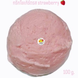 กรีกโยเกิร์ตรส Strawberry 1 สคูป แถมฟรีน้ำผึ้ง