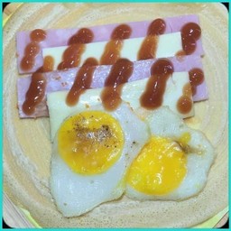 ไข่2ฟอง+แฮม+ชีส