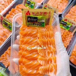 แซลมอนซาซิมิ 100กรัม.